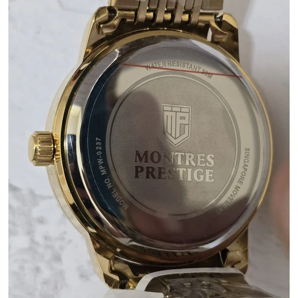 Montres Prestige X Invicta Men's Watch  45mm Paved Bezel Gold MPW-0237 Brand New